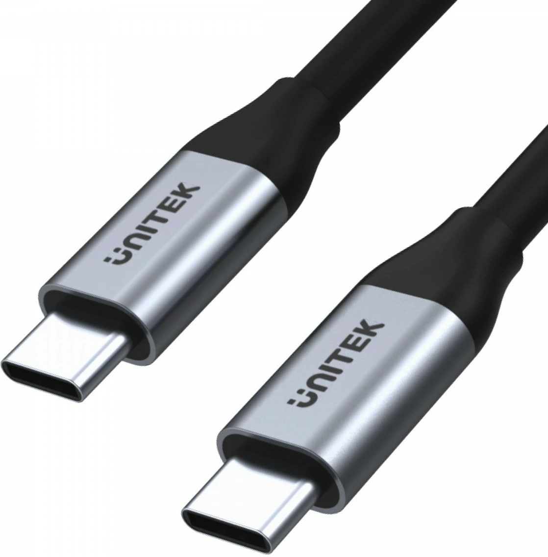 Kabllo USB-C në USB-C Unitek C14082ABK, 1m, 10Gbps, 4K60Hz, e zezë/gri