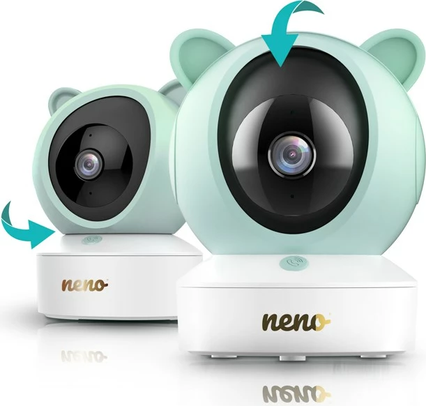 Monitor për foshnje neno NENO IVO me kamerë rrotulluese, ekran 5", i bardhë