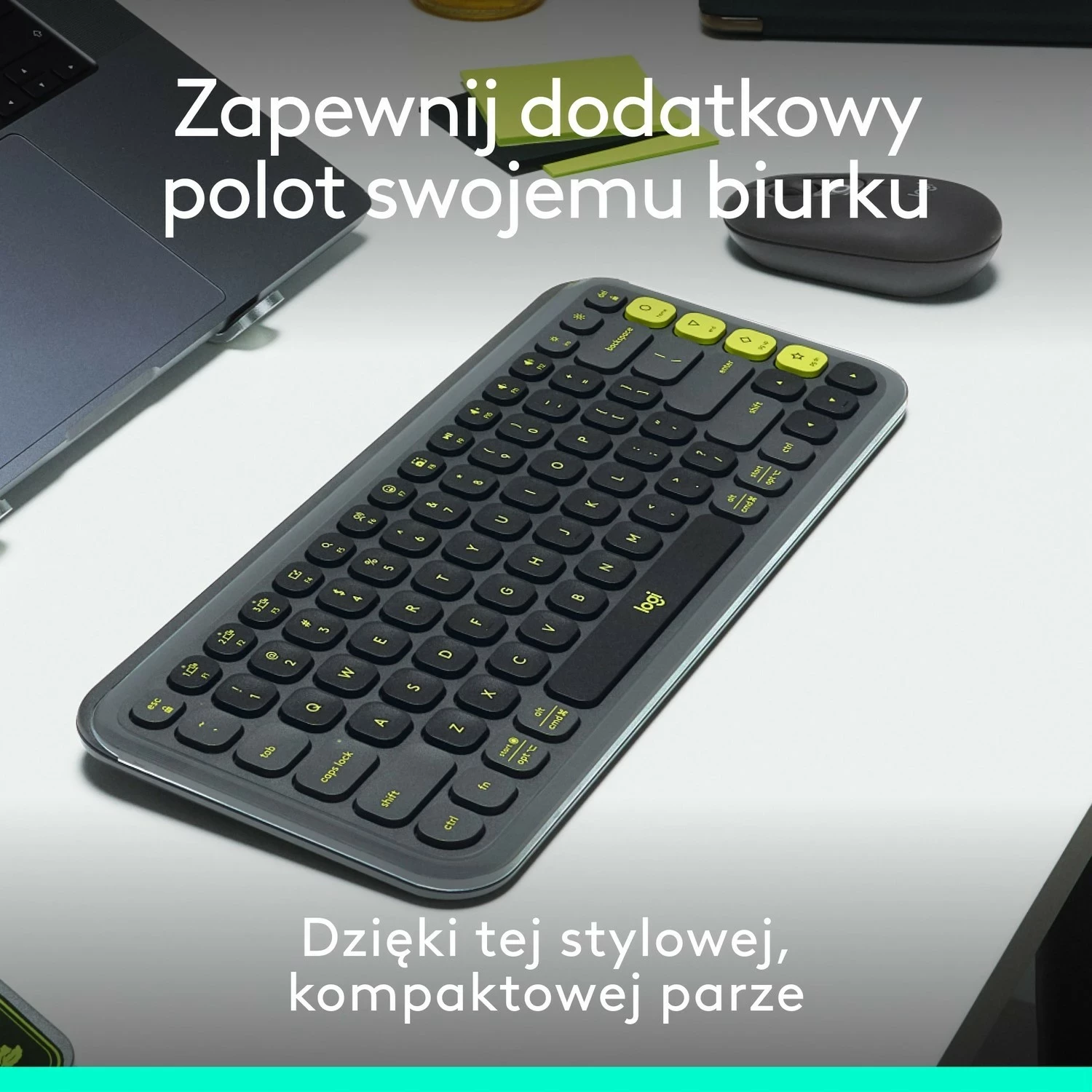 Tastierë dhe maus Logitech POP ICON Combo, grafit