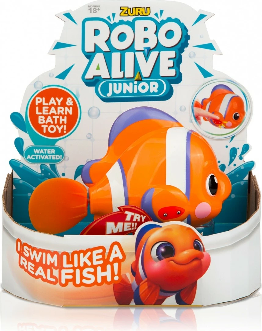 Set lodrash për banjë ZURU Robo Alive Junior, 12 copë, me bateri, ngjyra të përziera