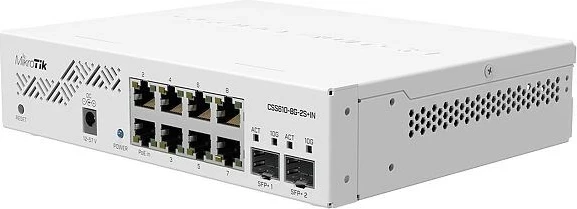 Switch MikroTik CSS610-8G-2S+IN, Gigabit Ethernet, PoE, Bardhë