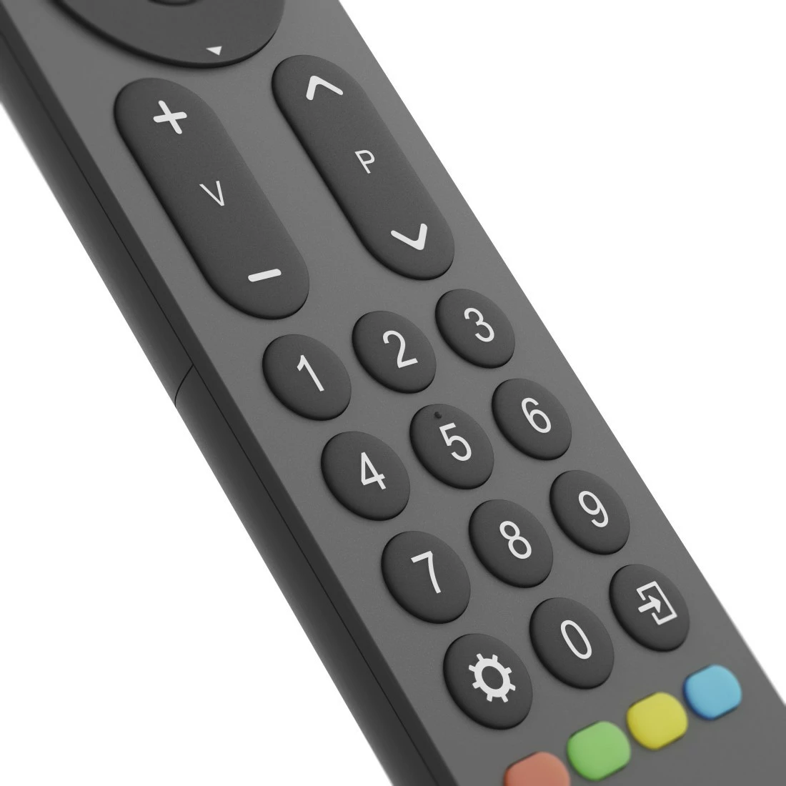 Telekomandë universale 2-në-1 Hama 221056, IR me funksion mësimi, butona të mëdhenj, për TV/STB, e zezë