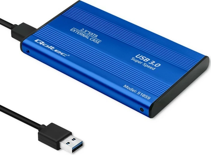 Kasë Qoltec 2.5" SATA3, USB 3.0, Model 51859, Kaltër