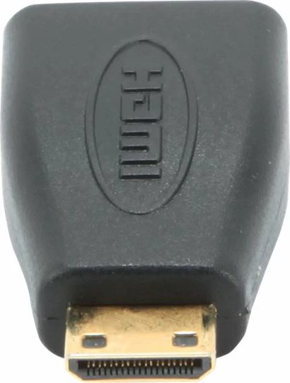 Adapter HDMI Gembird A-HDMI-FC, mini HDMI në HDMI, i zi