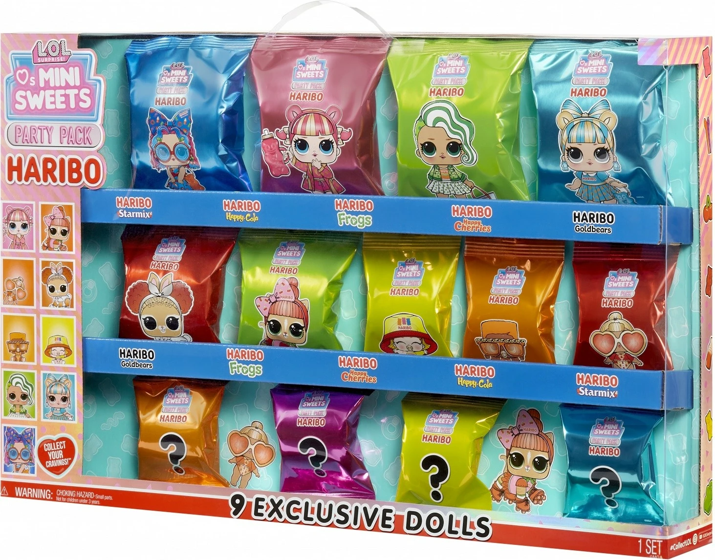 Set lodrash LOL Surprise Loves Mini Sweets X HARIBO Party Set, 9 kukulla ekskluzive