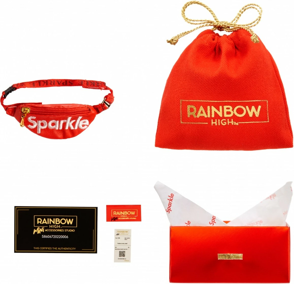 Set çanta aksesorësh Rainbow High Accessories Studio Series 1, për kukulla, Mix