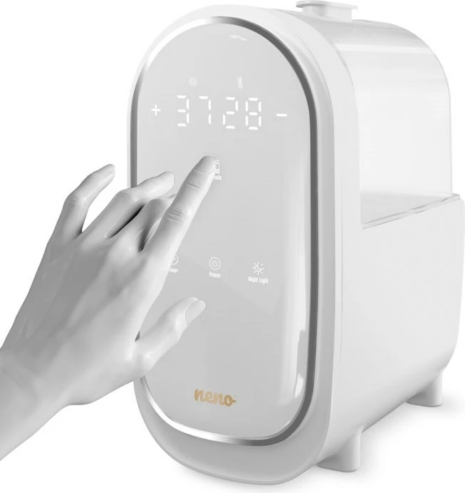 Sterilizues dhe ngrohës Neno Lindo 6-në-1, me ekran LED, i bardhë