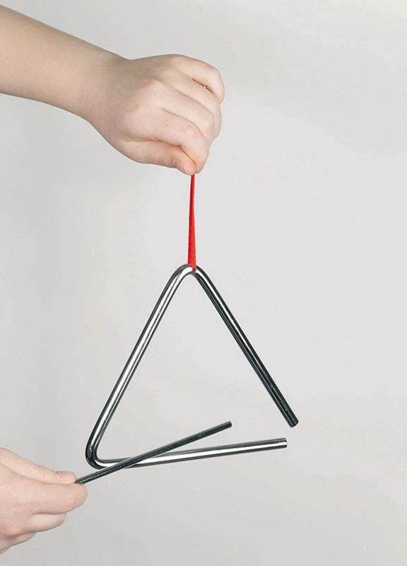 Trekëndësh muzikor GOKI 14cm metalik