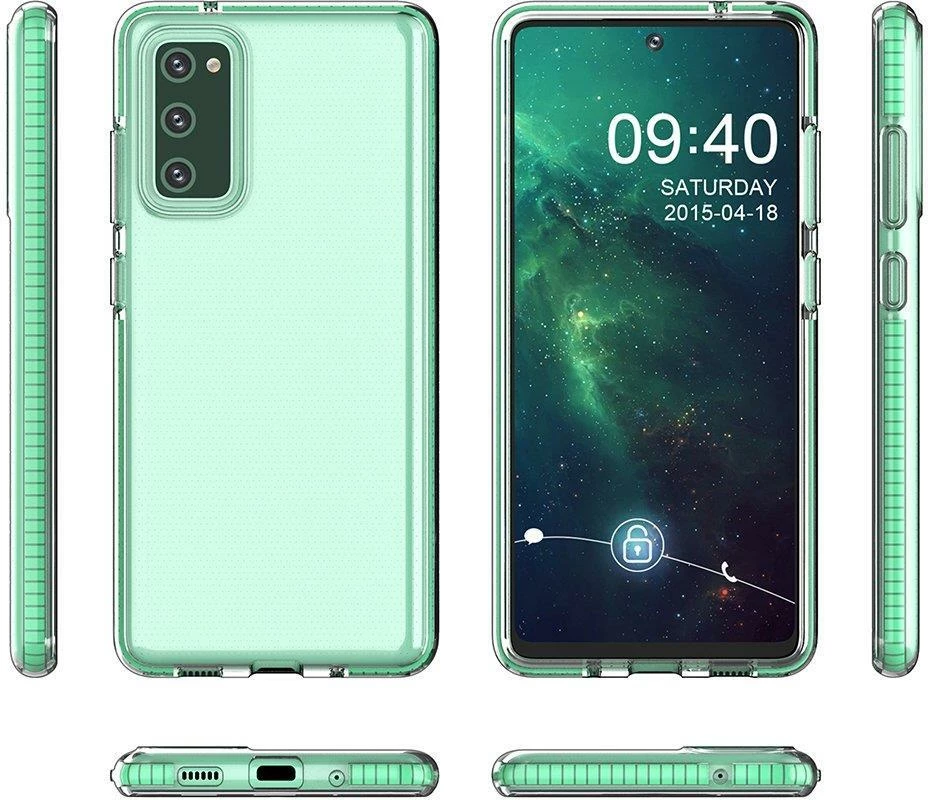 Mbështjellës Hurtel Spring Case për Samsung Galaxy A72, TPU, transparent me kornizë rozë