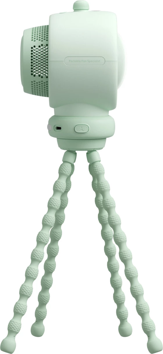 Ventilator portativ Jisulife Life2S me këmbë fleksibile, 5000mAh, filter ajri, USB-C, Jeshil