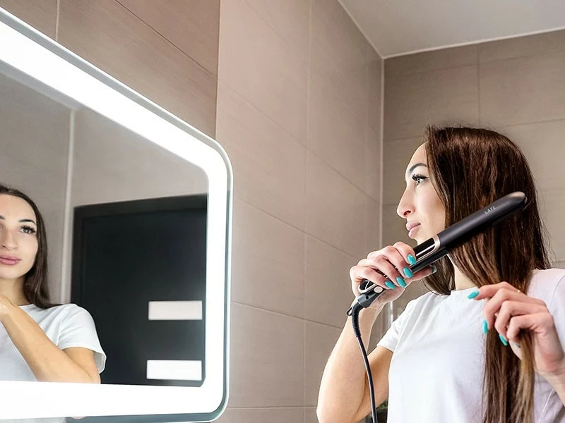 Prostownicë flokësh Lafe Sleek & Shine, pllaka qeramike, 35W, gri