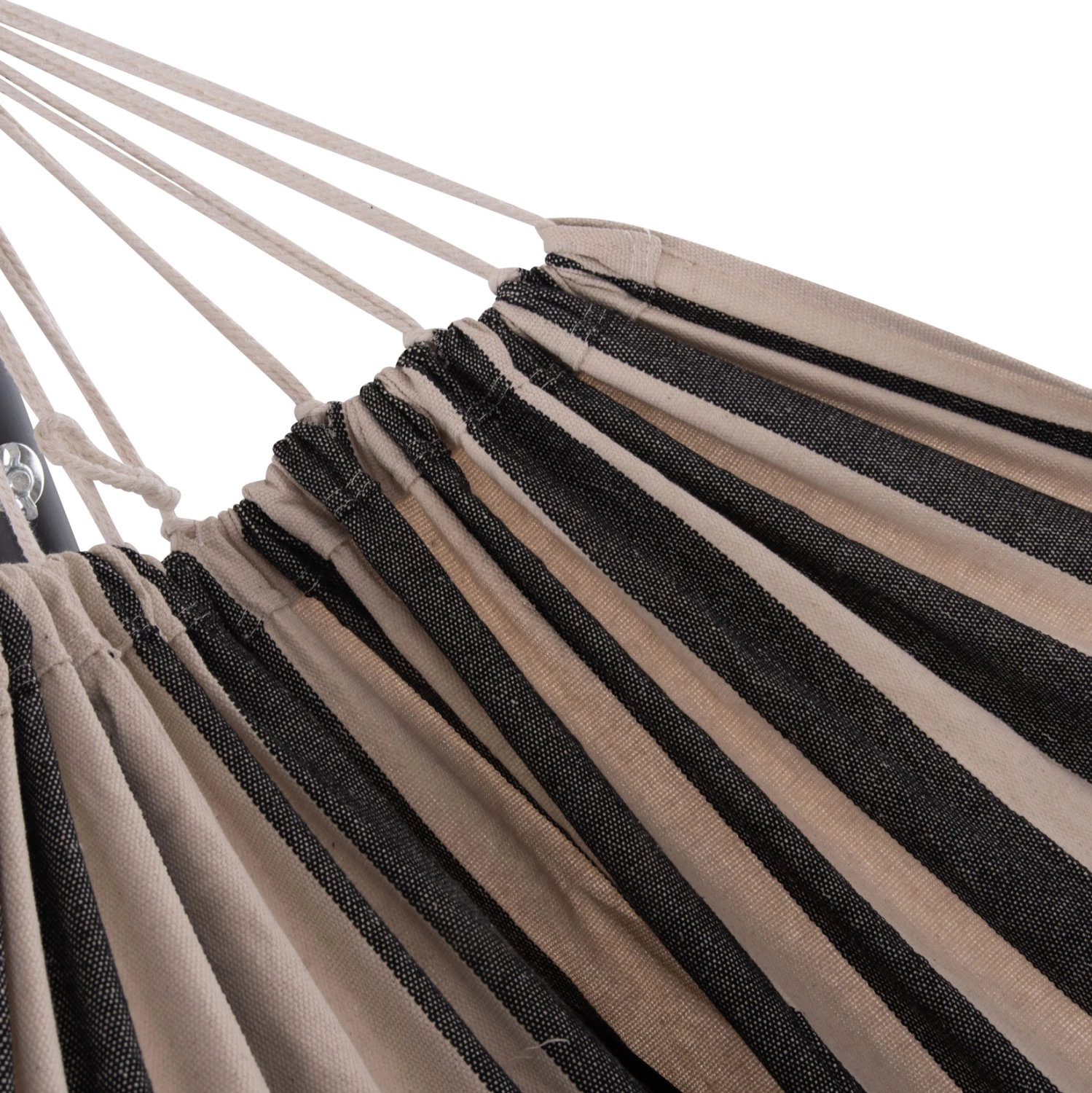 Hamake CRAVE, kornizë metalike antracit, pëlhurë blu me vija të bardha, 265x93x105cm