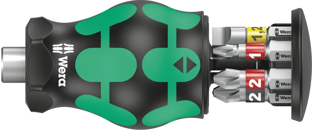 Kaçavidë kompakte Wera Kraftform Kompakt Stubby Magazin 2, 6 bita, 65mm, e zezë/gjelbër