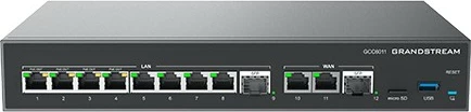 Switch Grandstream GCC6011, Gigabit Ethernet, PoE, i montueshëm në rack