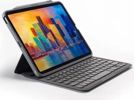 Mbështjellës me tastierë Zagg Keyboard Pro Keys për iPad Pro 12.9" 3/4/5/6, Gri