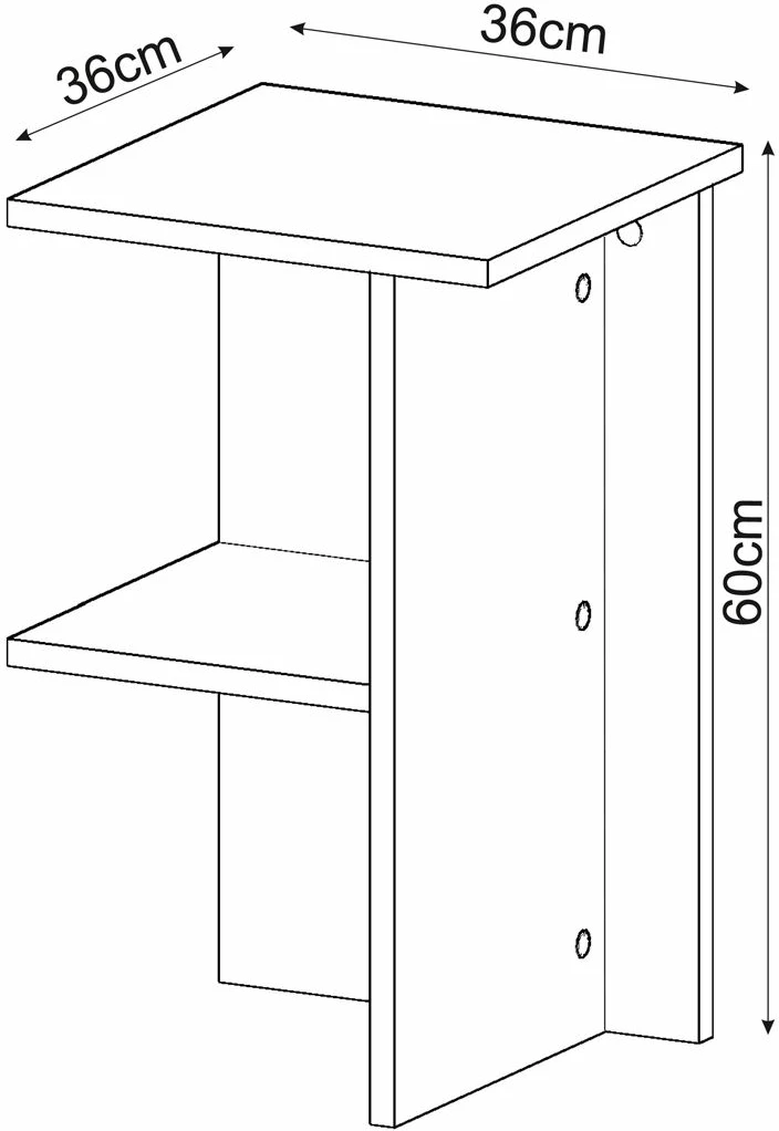 Komodinë natës Skye Decor, Leray, ngjyrë arre