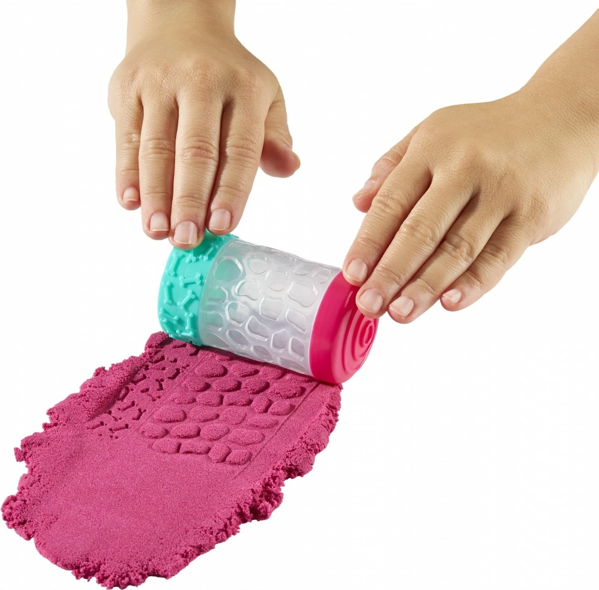 Set plastelinë dhe rërë kinetike MGA Wonder Factory Never Dry, lime dhe rozë