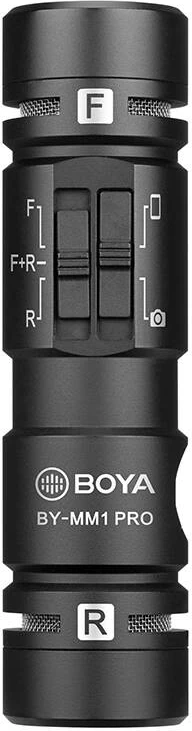 Mikrofon mini për kamera BOYA BY-MM1 PRO, super-cardioid, pa bateri, i zi