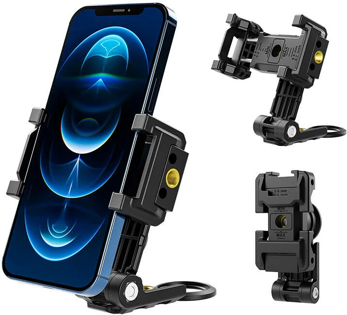 Mbajtës multifunksional për telefon Telesin PM-001, i zi