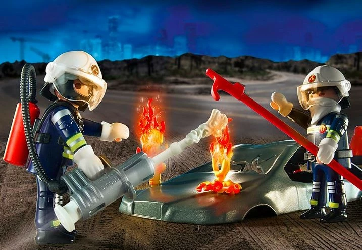 Set lodrash Playmobil City Action 70907 Starter Pack Fire Brigade Exercises, 33 pjesë