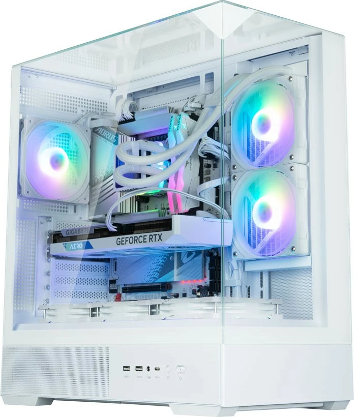 Kasë Zalman P40 Prism, Midi Tower, ARGB, Xham i temperuar, E bardhë