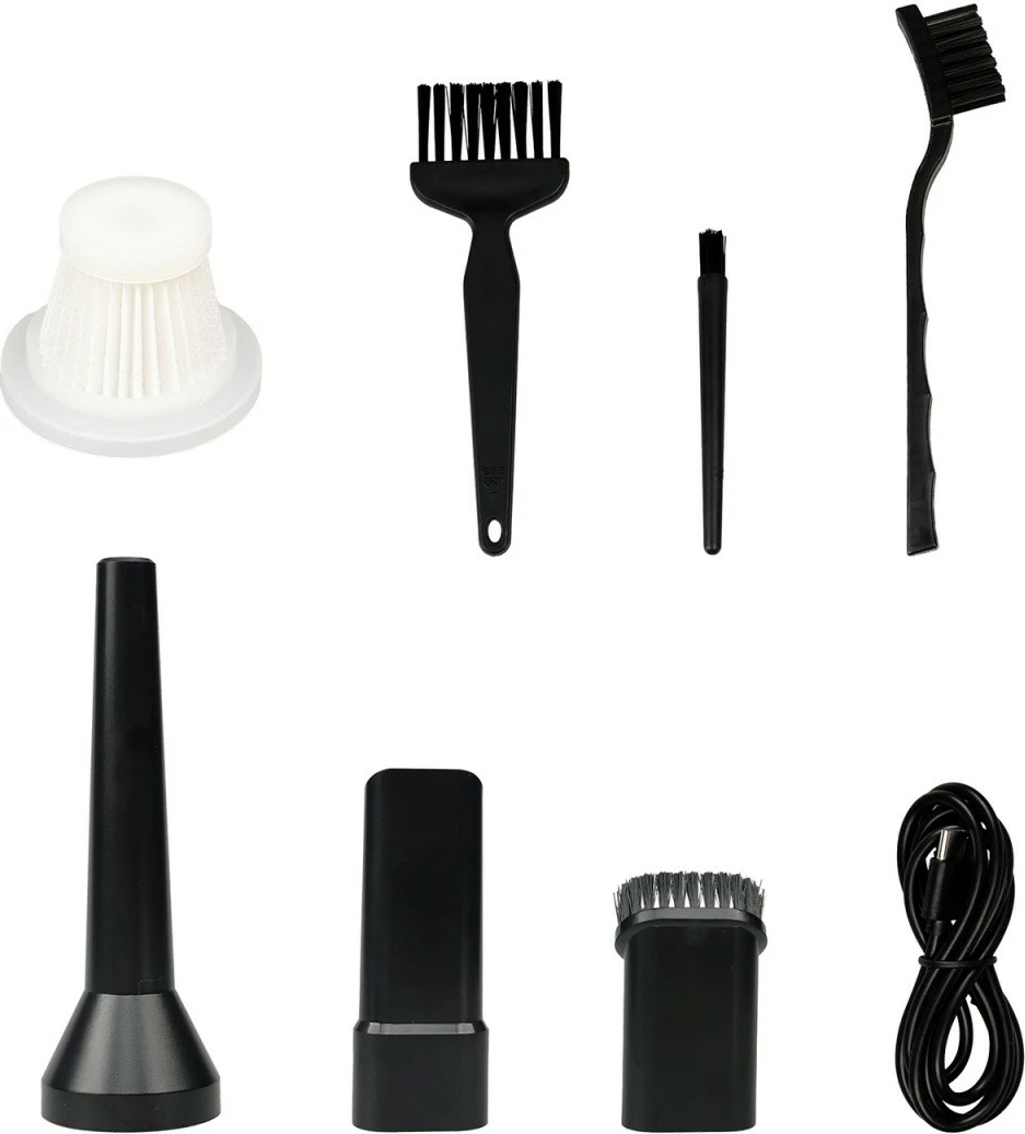 Fryrës/aspirator dore 2‑në‑1 Media‑Tech MT6538 65W 6800Pa 30 m/s LED bateri USB‑C, i zi, set me aksesorë