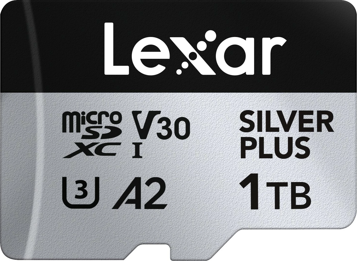 Kartë memorie microSD, Lexar, LMSSIPL001T-BNANG Silver Plus, 1TB, SDXC UHS-I, A2 U3 V30, deri 205/150MB/s, me adapter SD, argjendtë