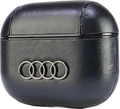 Mbështjellës Audi për AirPods 3, lëkurë ekologjike, i zi