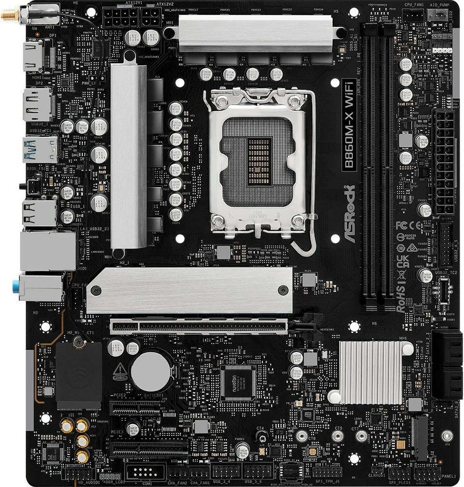 Pllakë amë ASRock B860M-X WiFi, micro ATX, Socket 1851, 128 GB, e zezë