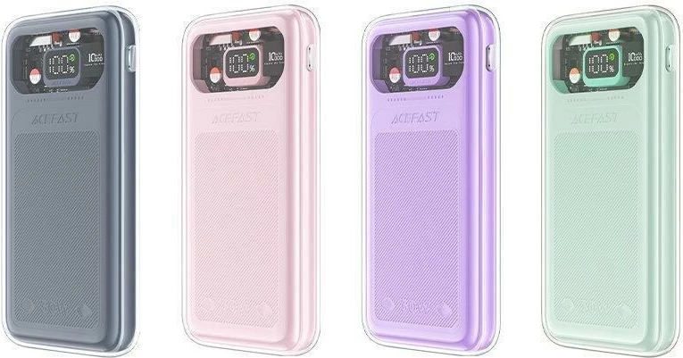 Powerbank Acefast M1 Sparkling Series 10000mAh, 30W, i gjelbër