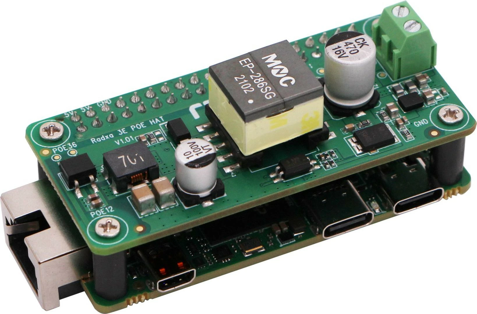 PoE HAT ALLNET RADXA Zero 3E