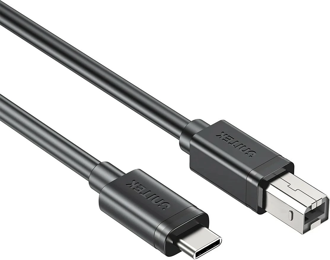 Kabëll Unitek USB-C në USB-B 2.0, 1m, i zi