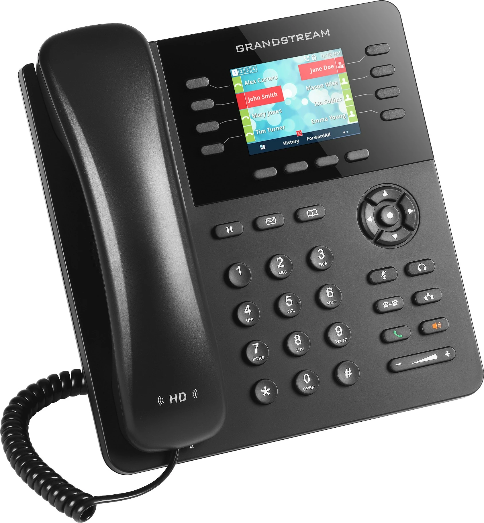 Telefon IP Grandstream GXP2135, 8 linja, 2000 kontakte, i zi