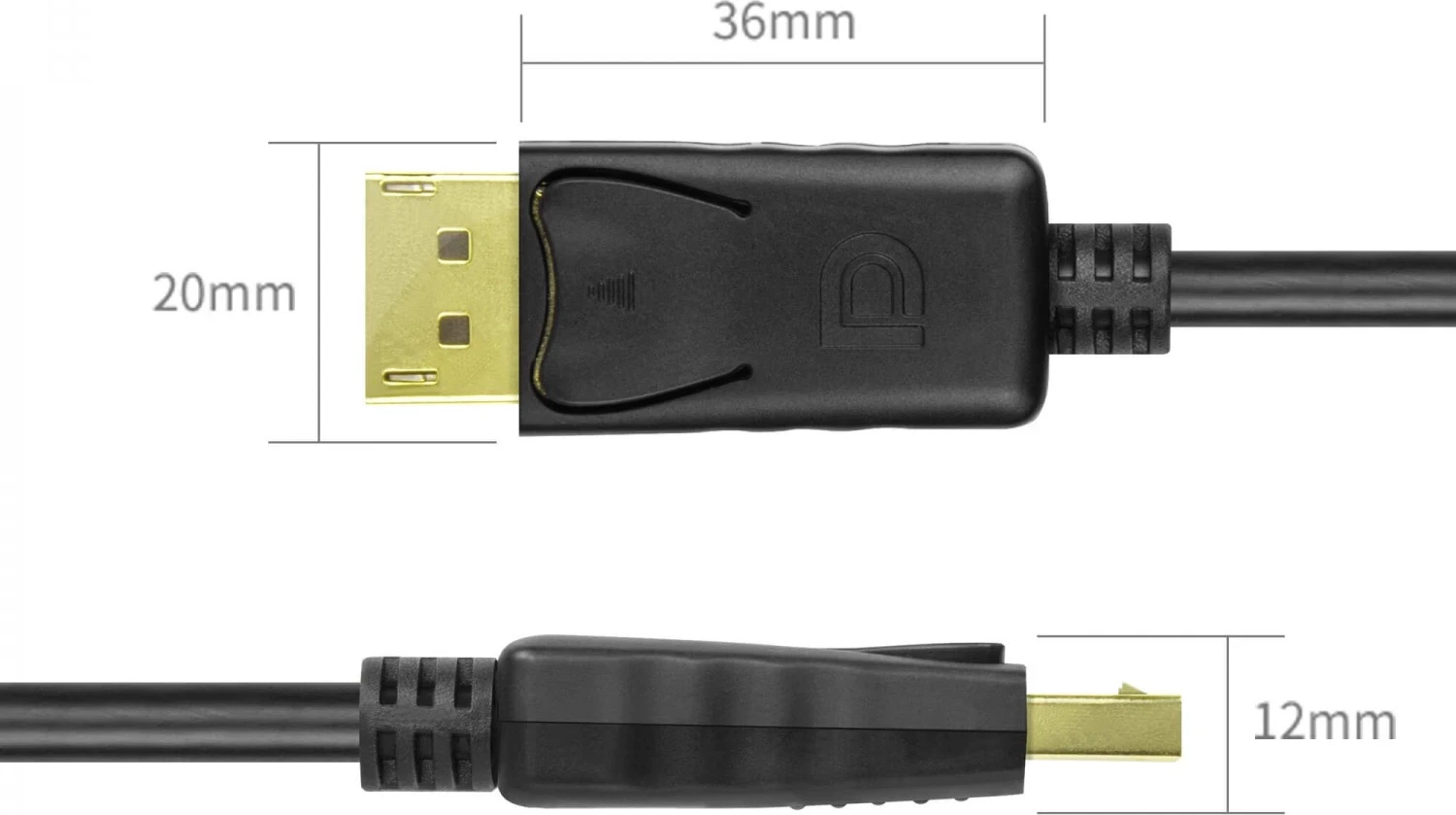 Kabllo DisplayPort  Unitek, 2.0m, e zezë 