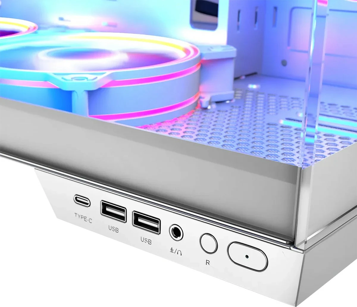 Kasë MODECOM Volcano Panorama APEX ARGB 7F Midi, e bardhë