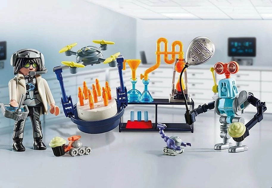 Set figurina Playmobil My Life 71450, shkencëtar me robotë, plastikë