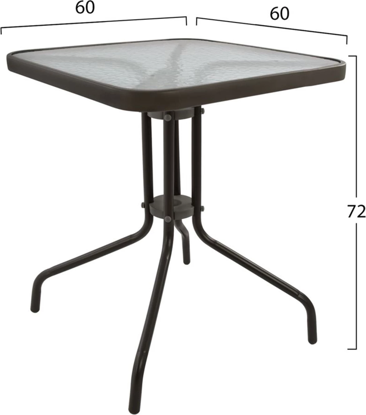 Set kopshti tavolinë & karrige të palosshme Figo FH21036, 3 pjesë, të kafta