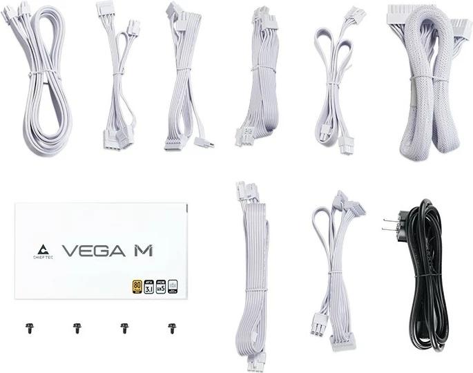 Furnizues energjie Chieftec VEGA M 850W, 80Plus Gold, i bardhë