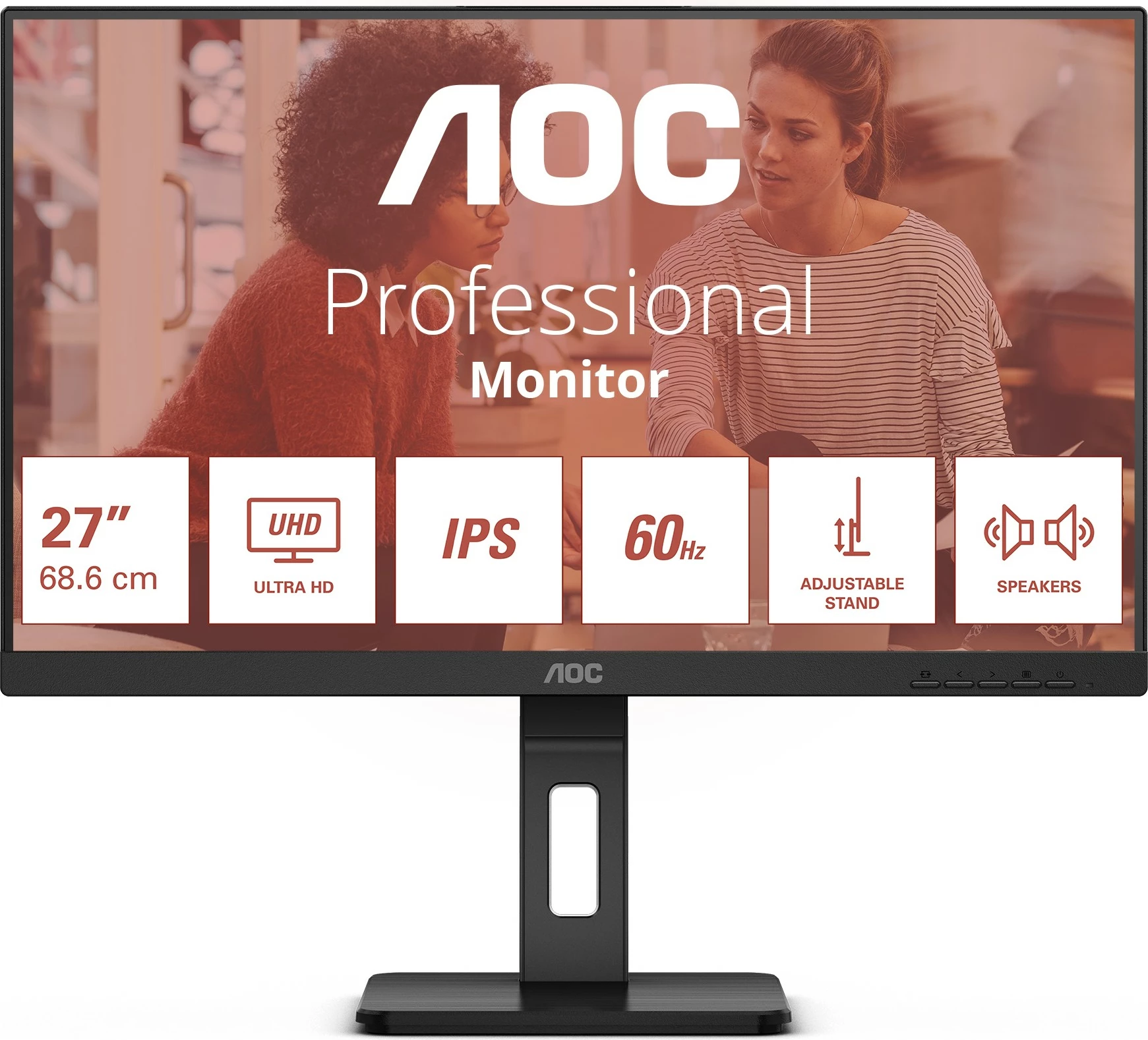 Monitor AOC U27E3UF, 27", 4K Ultra HD, LED, i zi