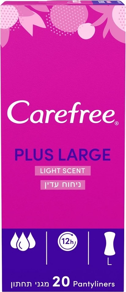 Peceta higjienike për femra Carefree Plus Larger Light Scent, 20 copë
