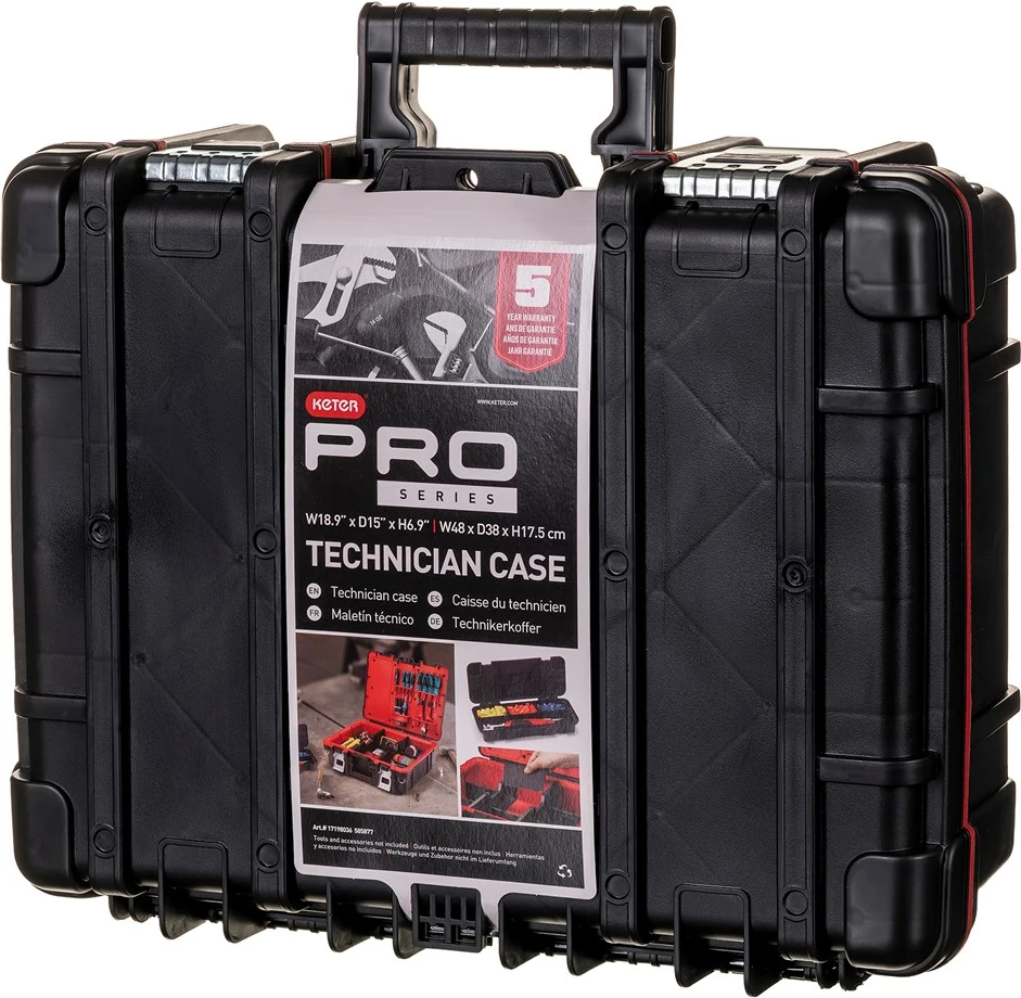 Kasë veglash Keter 237003, polipropilen, e zezë/kuqe