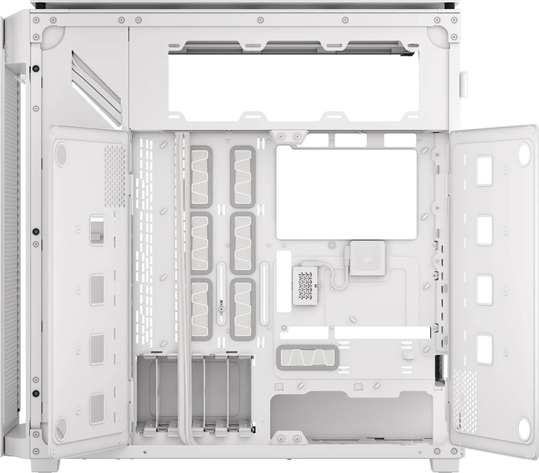 Kasë Corsair 9000D iCUE LINK AIRFLOW, super-tower, e bardhë