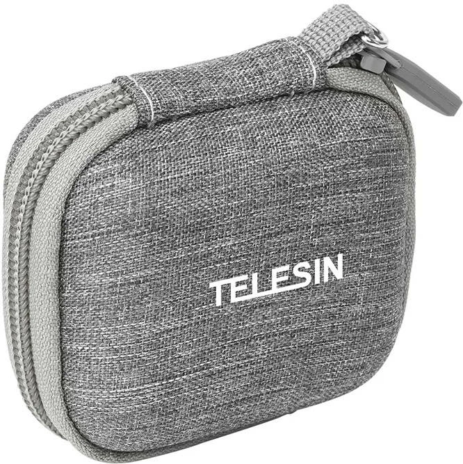 Çantë mini për kamerë sportive, Telesin IS-HCC-001, EVA e fortë, kompatibile me Insta360 GO 3 dhe GoPro, gri
