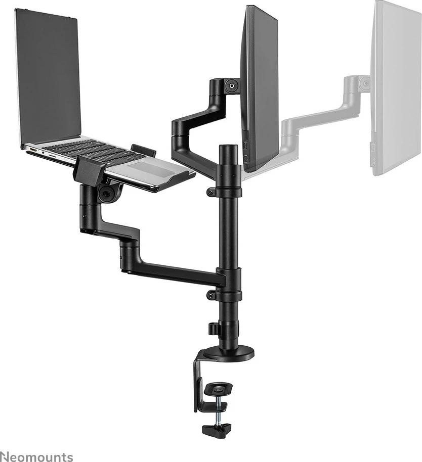 Krah tavoline Neomounts DS20-425BL2 për monitor dhe laptop, 27 inç, rregullim i lartësisë, i zi