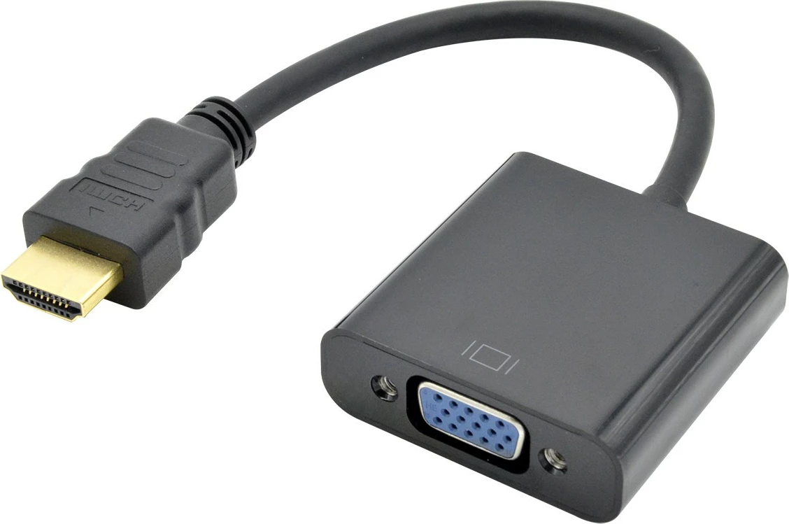 Adapter VGA në HDMI TB, 15 cm, i zi