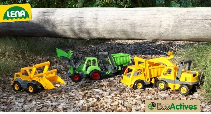 Kamion lodër Lena EcoActives Dump Truck 27 cm, Verdhë/Gri