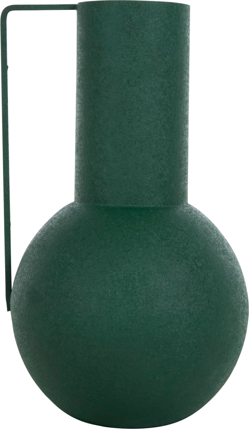 Vazo dekorative FLAGON FH4260.03 metalike në ngjyrë të gjelbër Φ26x45Hcm