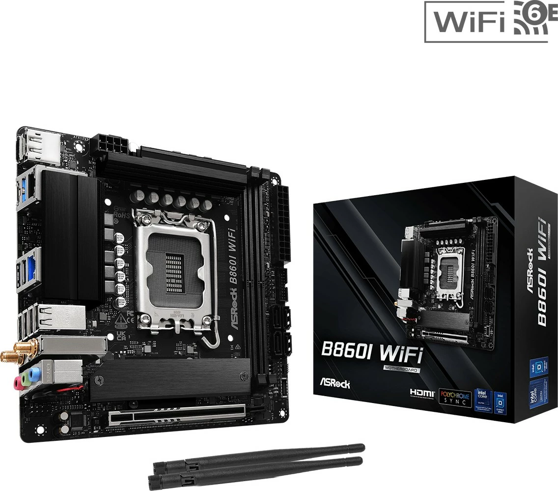 Pllakë amë ASRock B860I WiFi, Intel, LGA 1851, DDR5, mini ITX