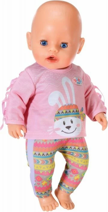 Set rroba për kukulla Baby Born Trendy Rabbit, Zapf, 43 cm, rozë