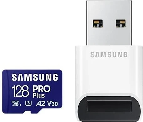 Kartë memorie Samsung Pro Plus, microSDXC, 128GB, 180MB/s